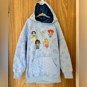 Disney 100 quilted hoodie with Snow White, Aurora, Tinker Bell, Jessie, Mirabel